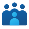 Conference room setup icon showing modern meeting space technology